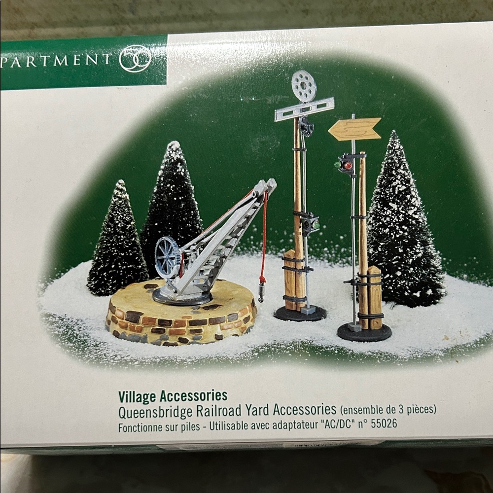 Department 56 Village Accessories Queensbridge Railroad Yard